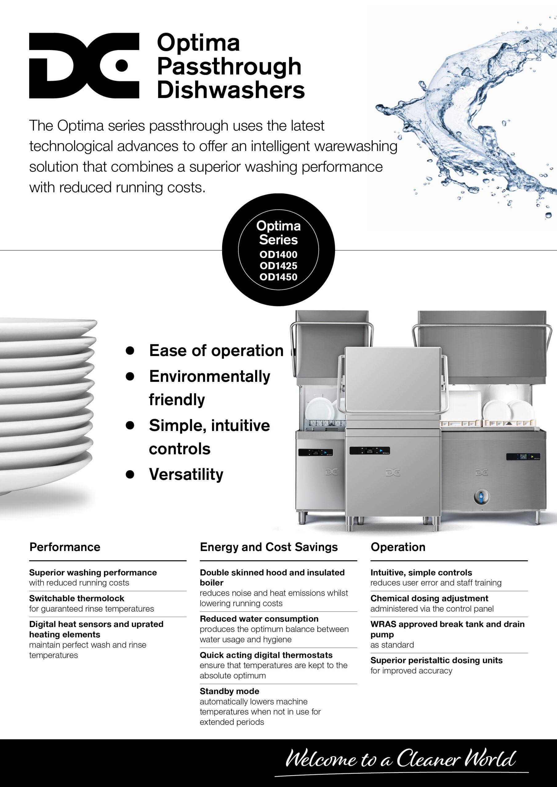 DC Products Optima Passthrough Dishwasher flyers