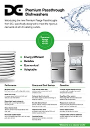 DC Products Premium Passthrough Dishwashers flyer